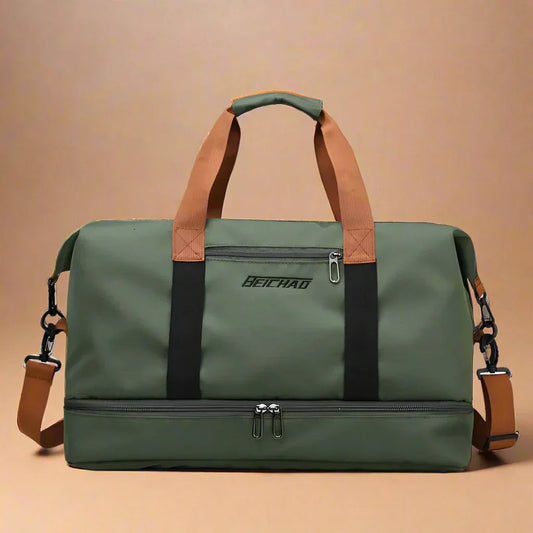 Waterproof Duffel Bag with Shoe Storage & Dry-Wet Separation