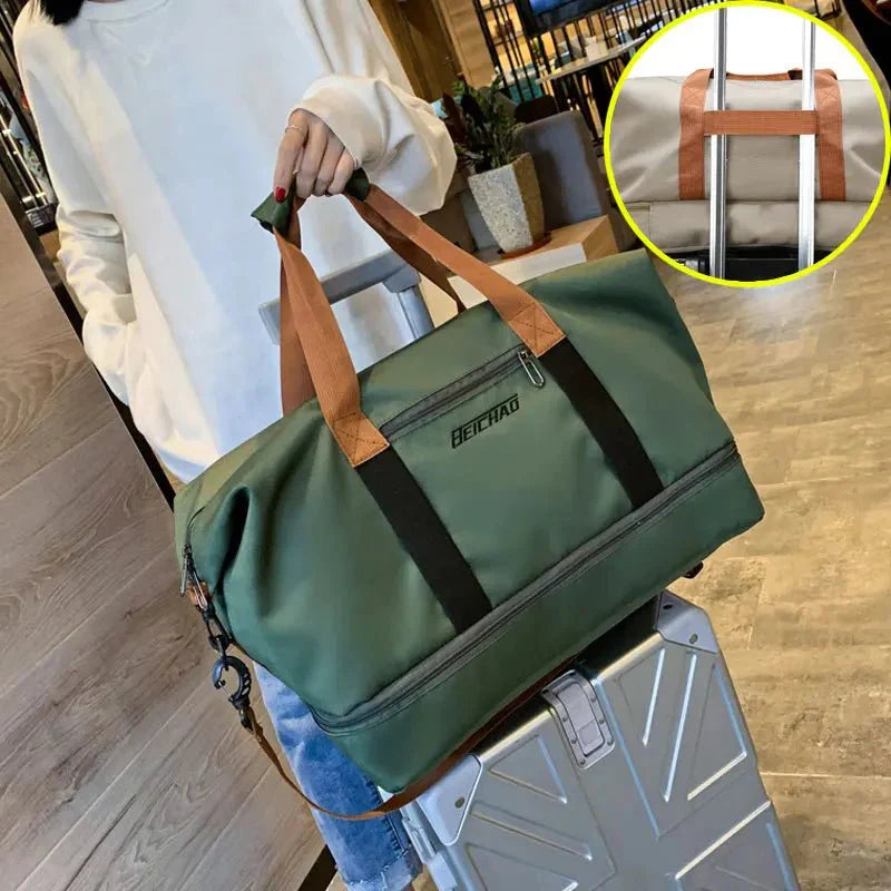 Waterproof Duffel Bag with Shoe Storage & Dry-Wet Separation
