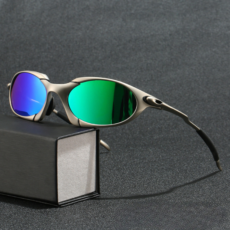 Men's Polarized Sports Sunglasses - UV Safety with Lightweight Metal Frame