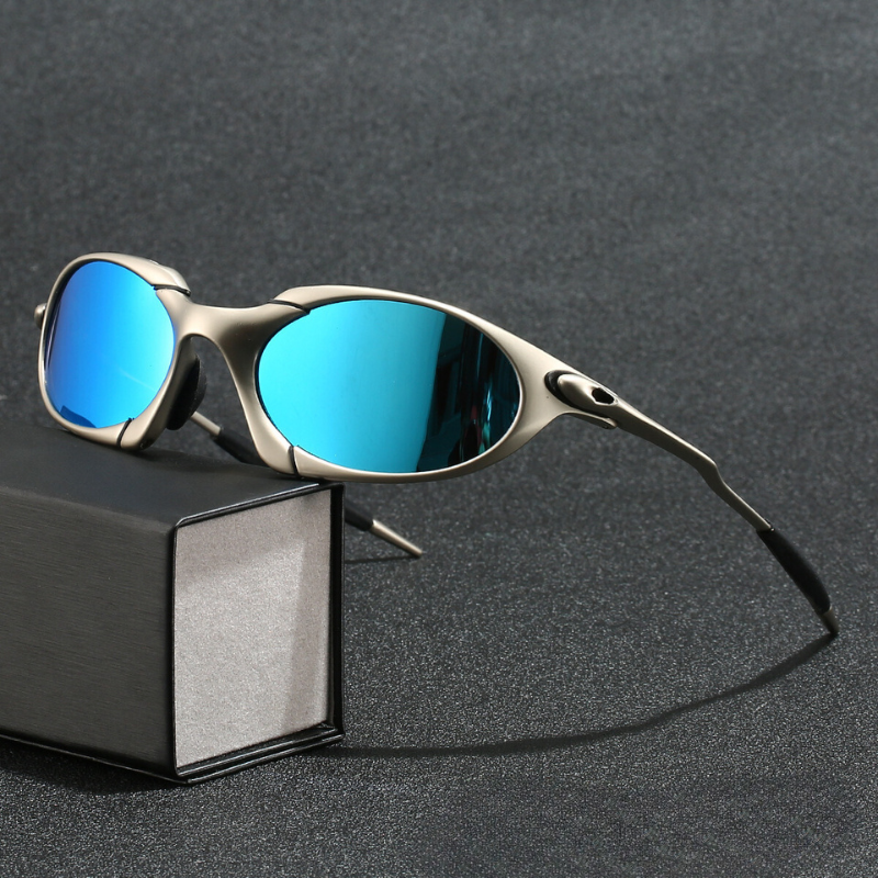 Men's Polarized Sports Sunglasses - UV Safety with Lightweight Metal Frame