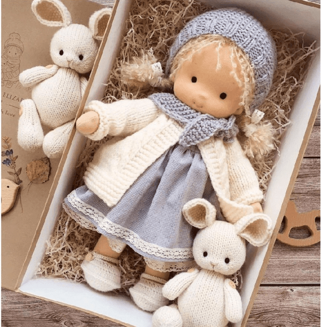 Handmade Waldorf Cuddle Doll | Soft, Organic & Safe for Kids