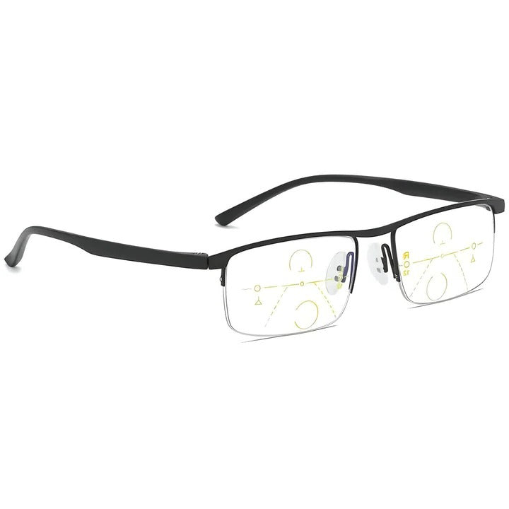 Smart Multifocal Reading Glasses with Blue Light and UV Shielding