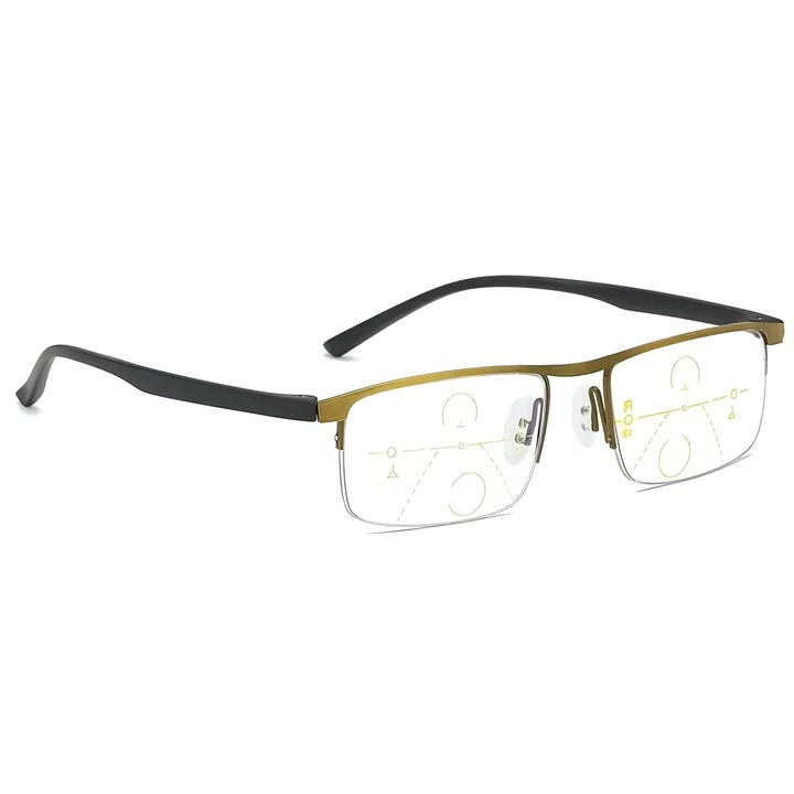 Smart Multifocal Reading Glasses with Blue Light and UV Shielding