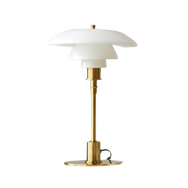 Dimmable Curved Shade Table Lamp with Adjustable Brightness