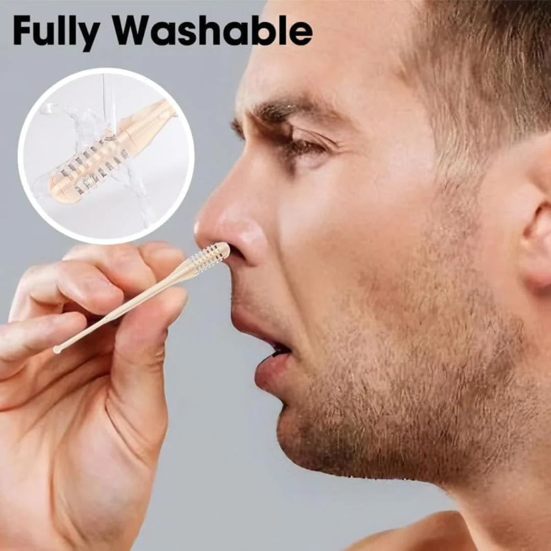 Compact 360° Rotating Nose Hair Trimmer for Precise Men’s and Women’s Grooming