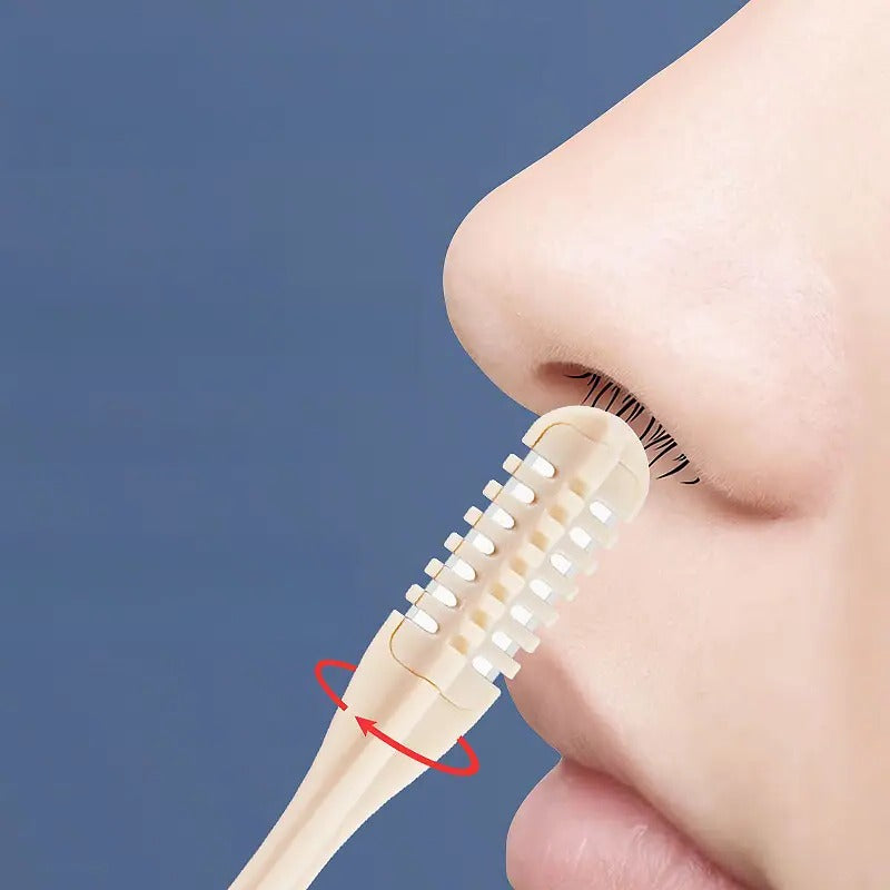 Compact 360° Rotating Nose Hair Trimmer for Precise Men’s and Women’s Grooming