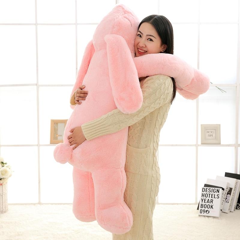 Oversized Fluffy Bunny Pillow