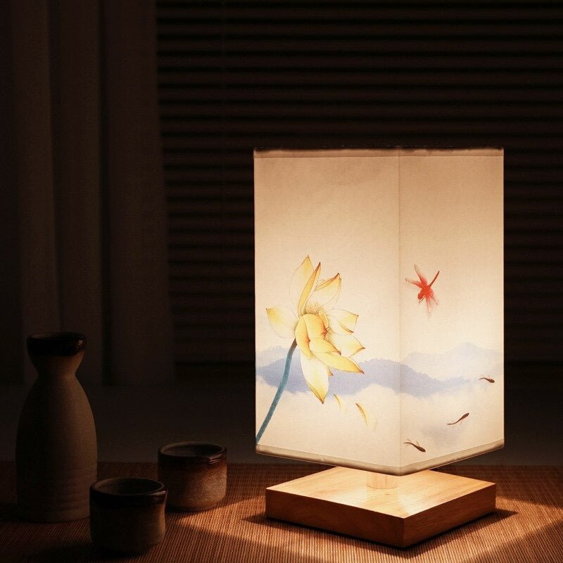Japandi Wooden Table Lamp – Minimalist Accent Light with Natural Elegance