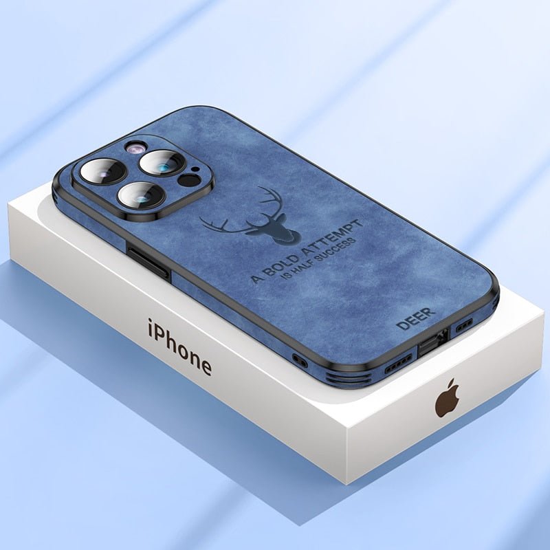 Premium Leather iPhone Case with Shock-Resistant Protection