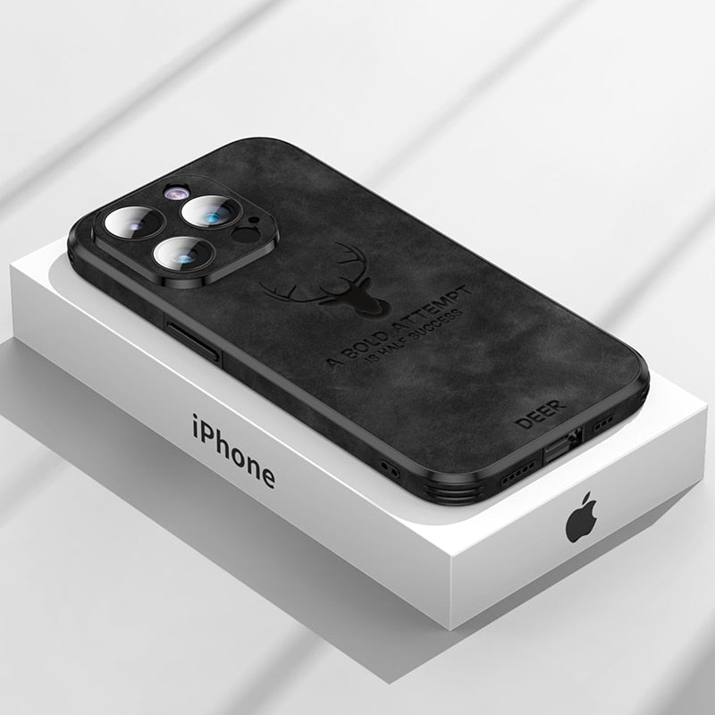 Premium Leather iPhone Case with Shock-Resistant Protection