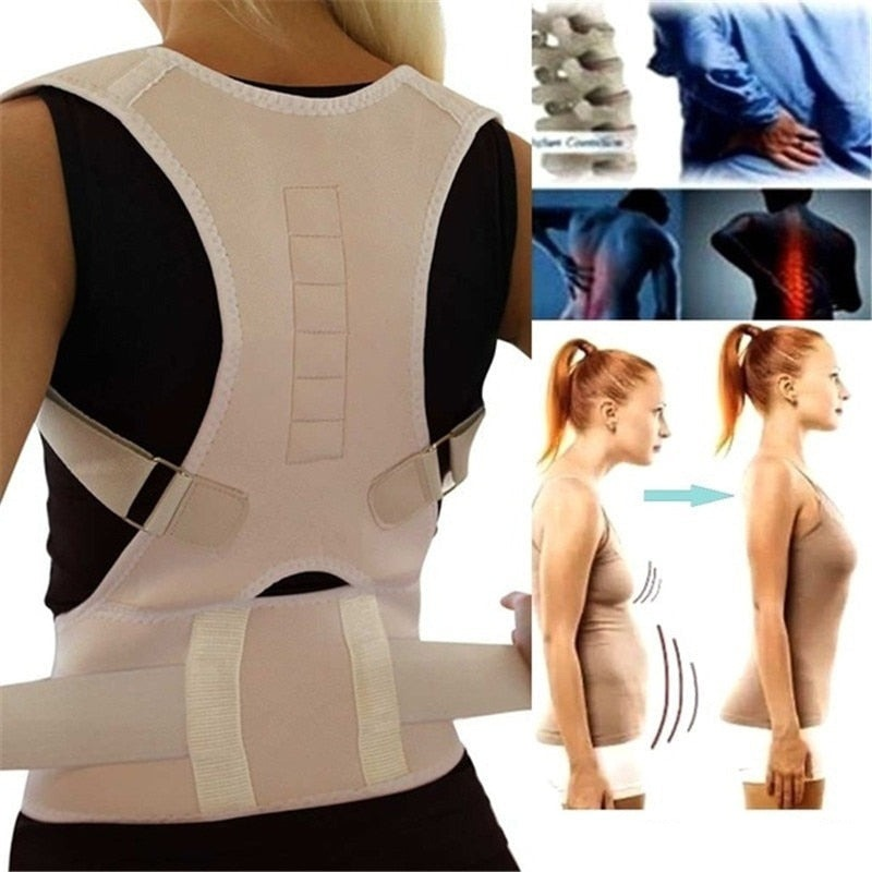 Magnetic Posture Corrector Brace - Unisex Adjustable Strap