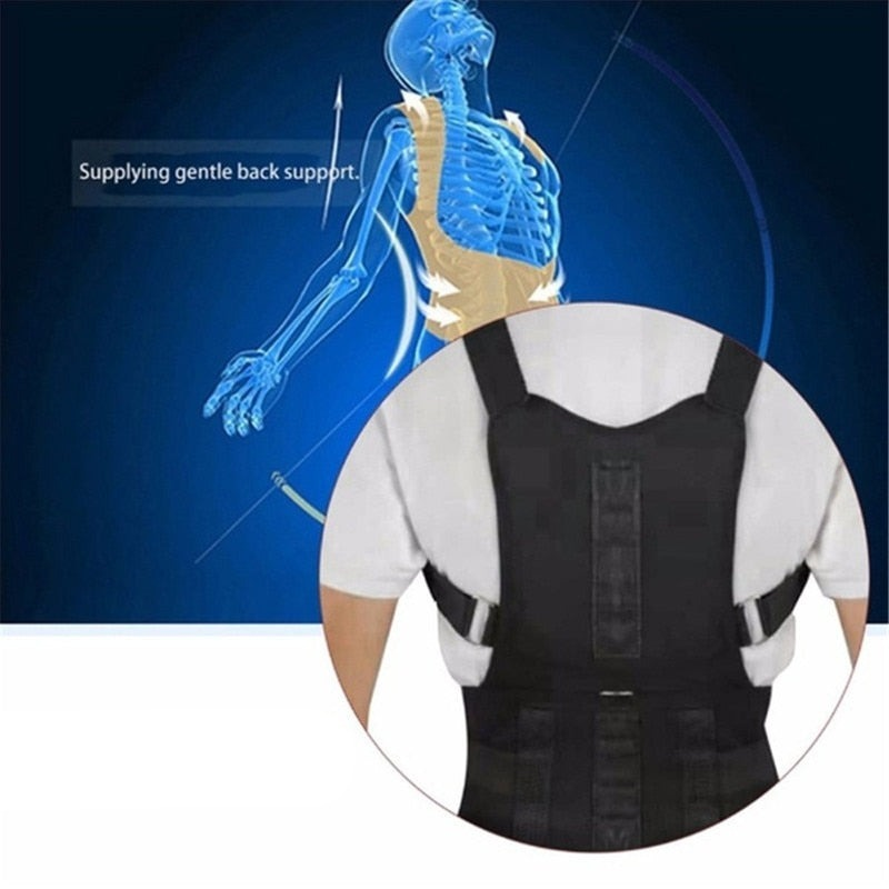 Magnetic Posture Corrector Brace - Unisex Adjustable Strap
