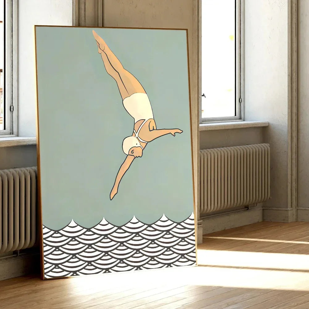 Plum Sea Surf Beach Poster