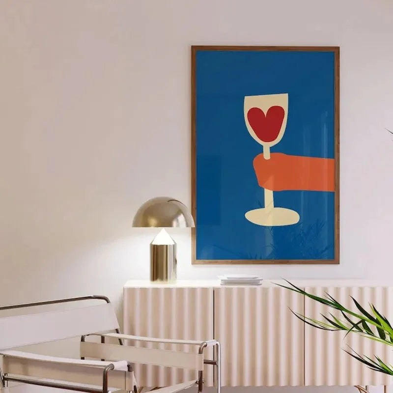 Livio Wine Glass Canvas Print