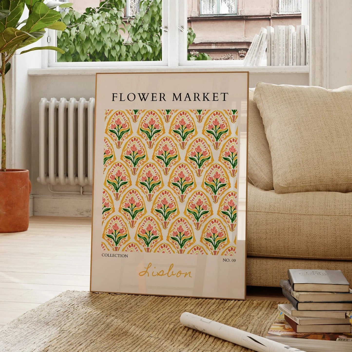 Toren Lisbon Market Canvas Poster