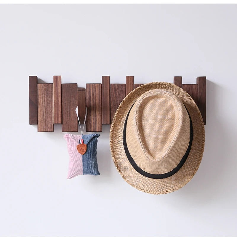Wooden Piano Key Coat Rack – Elegant Wall Decor with Functional Storage