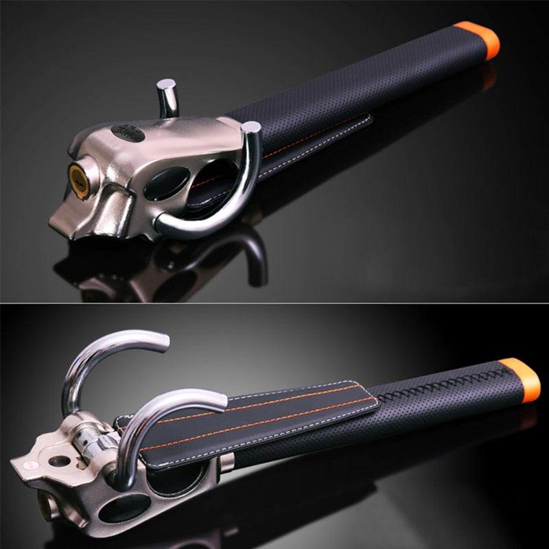 Foldable Anti-Theft Steering Wheel Bar with Built-In Alarm System