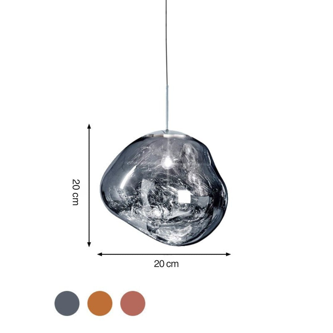 Contemporary Glass Ceiling Fixture - LunaLux Design
