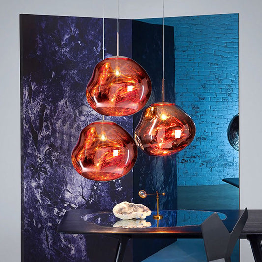 Contemporary Glass Ceiling Fixture - LunaLux Design