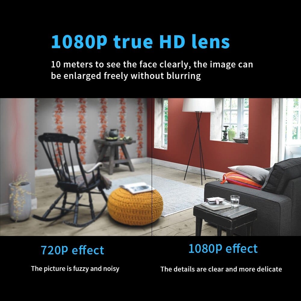 Compact Wireless Camera with Night Vision for Home Security