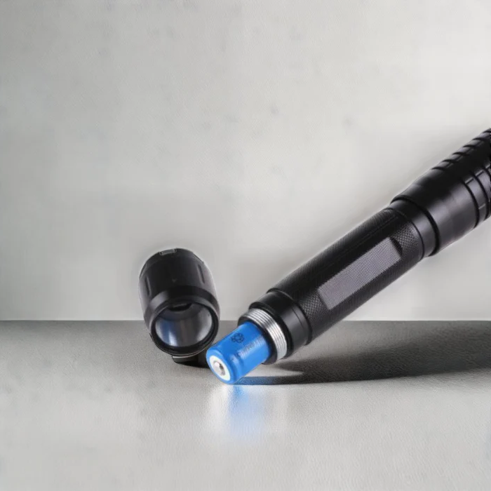 Tactical Blue Laser Torch with Fire Starter for Outdoor Use