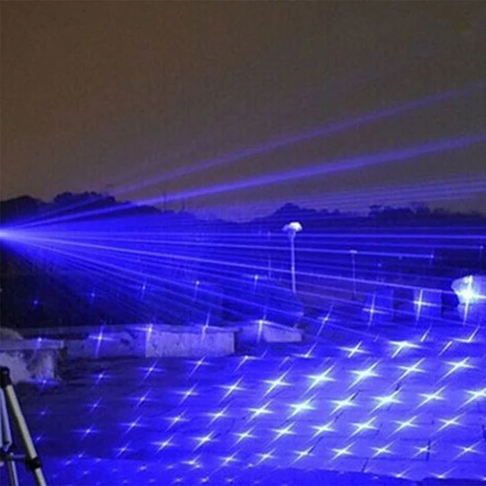 Tactical Blue Laser Torch with Fire Starter for Outdoor Use
