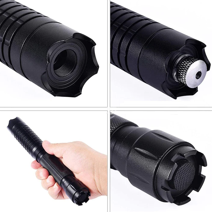 Tactical Blue Laser Torch with Fire Starter for Outdoor Use