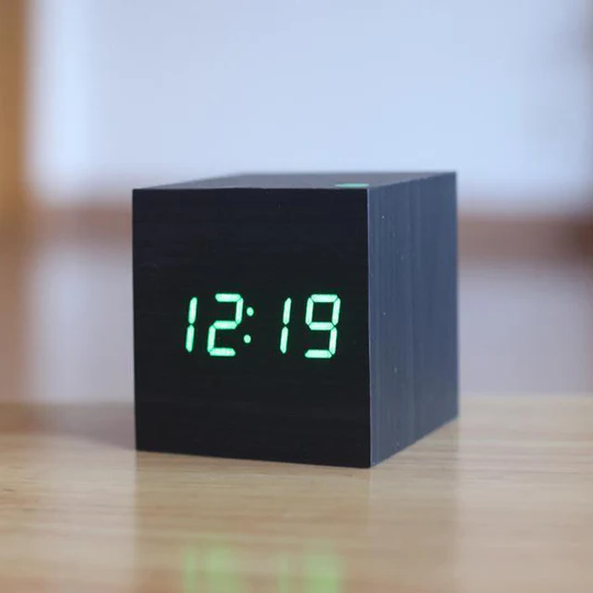 Contemporary Wooden Digital Clock