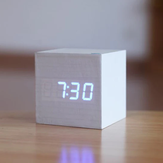 Contemporary Wooden Digital Clock