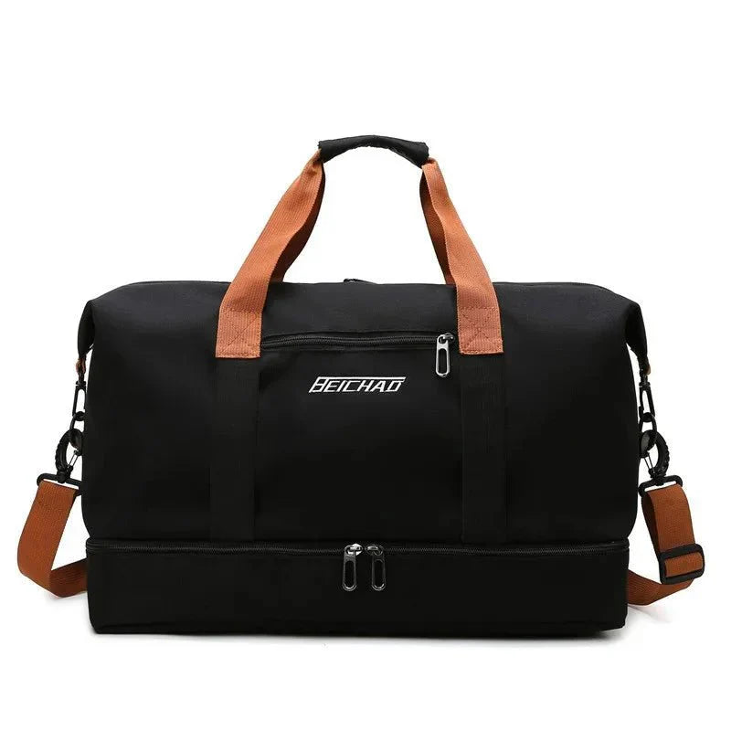 Lightweight Gym & Travel Duffel with Shoe and Wet-Dry Compartments