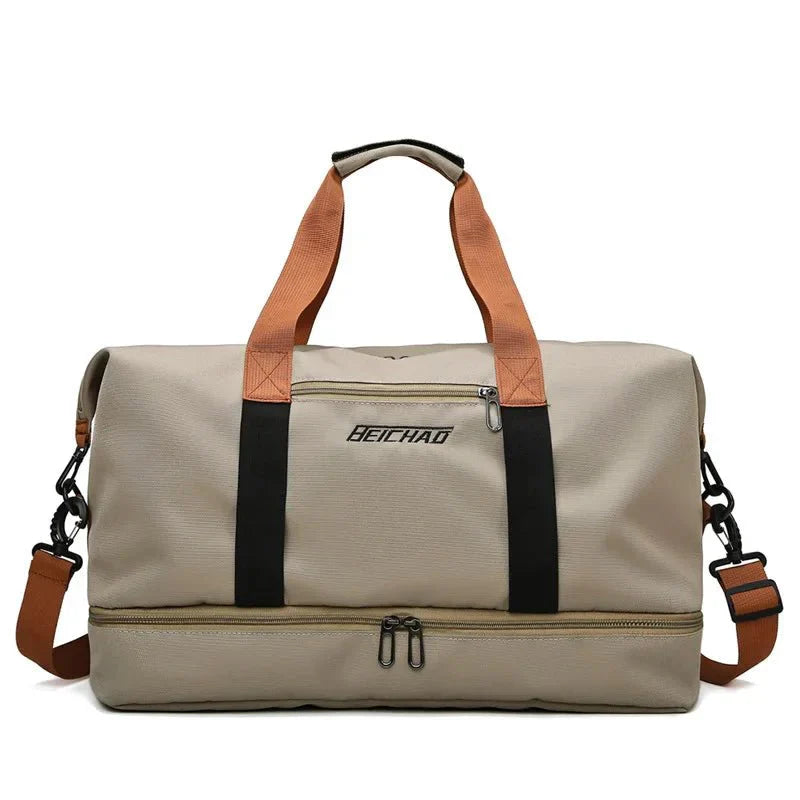 Lightweight Gym & Travel Duffel with Shoe and Wet-Dry Compartments