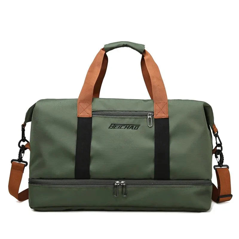 Lightweight Gym & Travel Duffel with Shoe and Wet-Dry Compartments