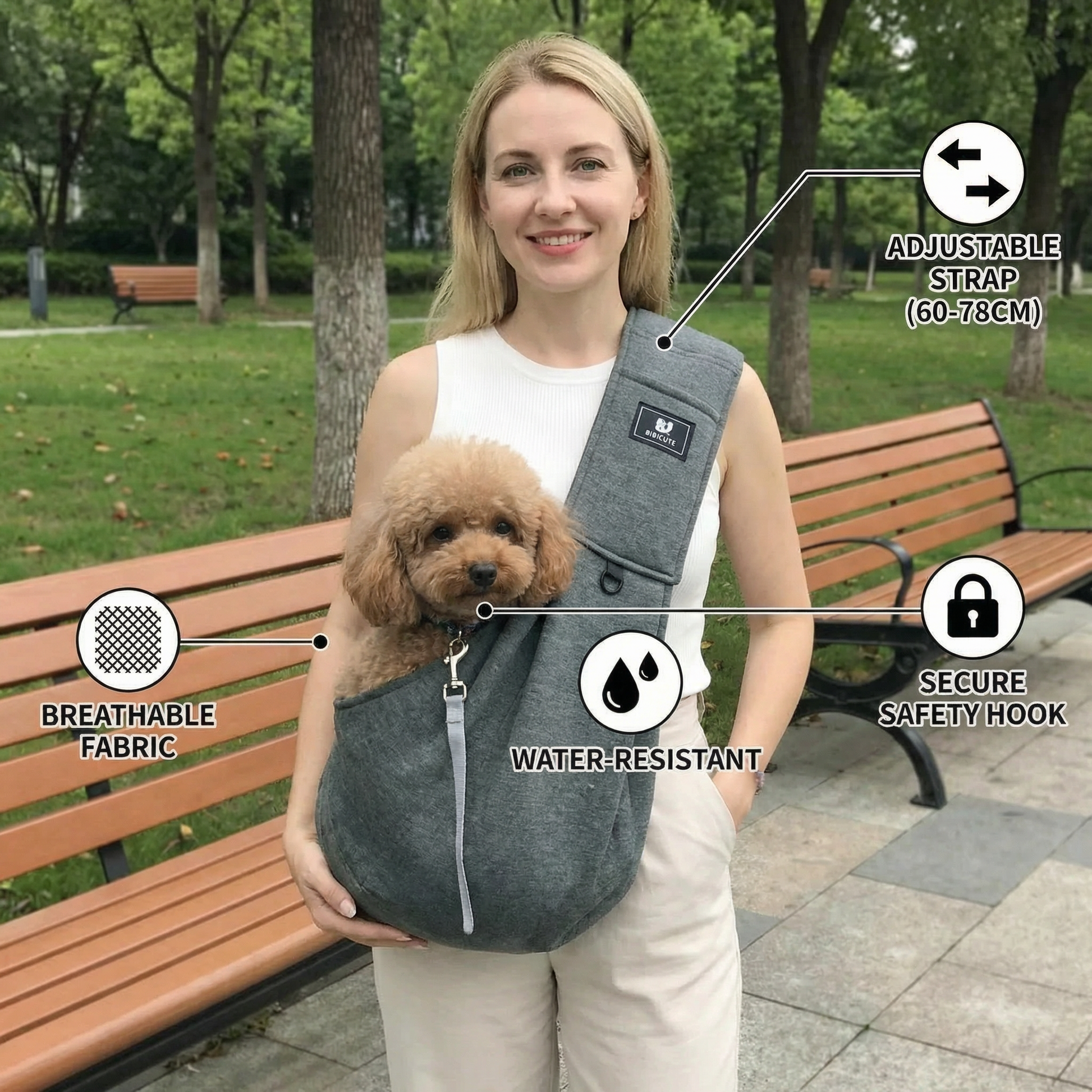 Breathable, Water-Resistant Dog Shoulder Backpack for Easy Transport