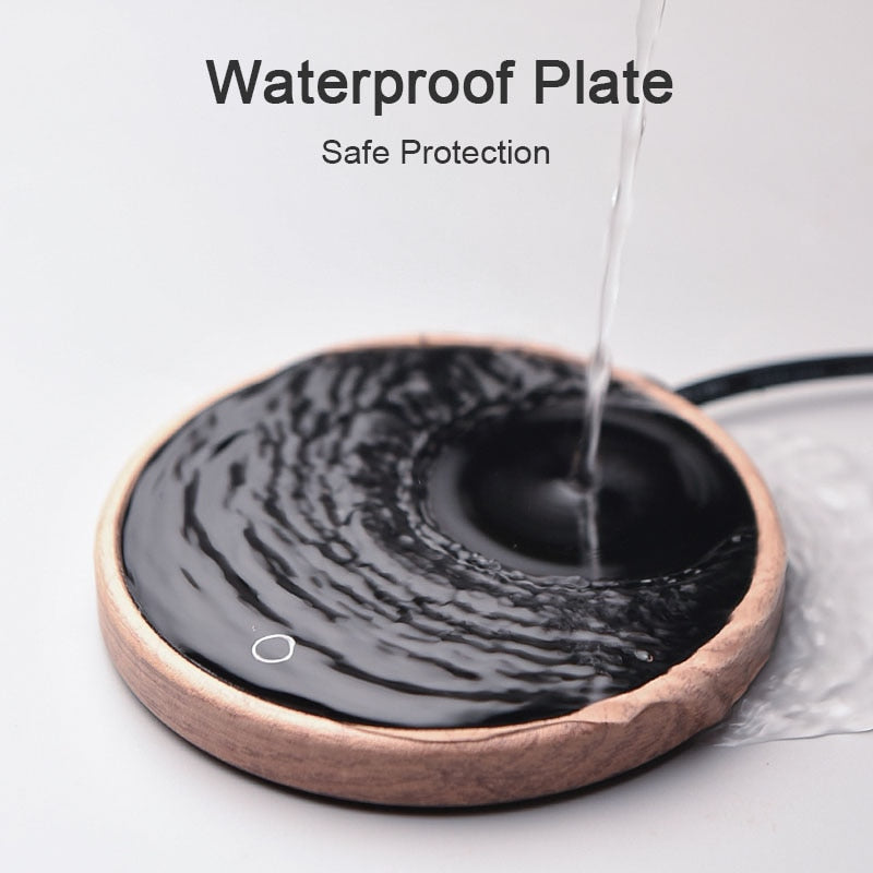 Elegant Smart Ceramic Mug Warmer Coaster with Temperature Control