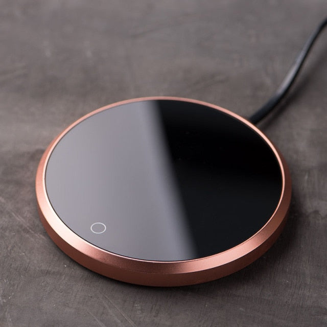 Elegant Smart Ceramic Mug Warmer Coaster with Temperature Control
