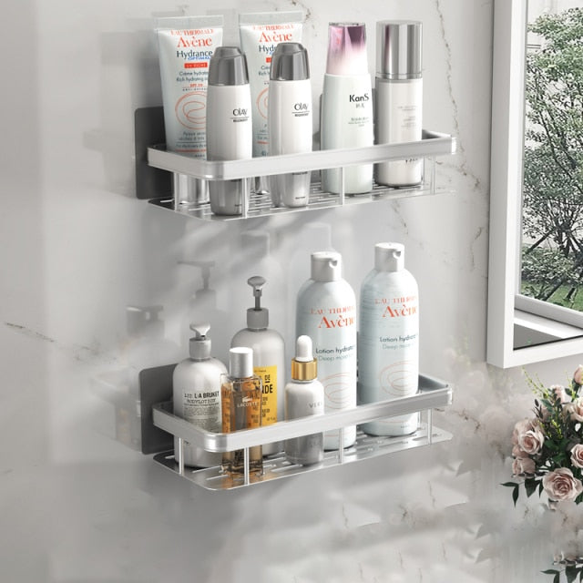Metal Suction Cup Shelves for Bathrooms