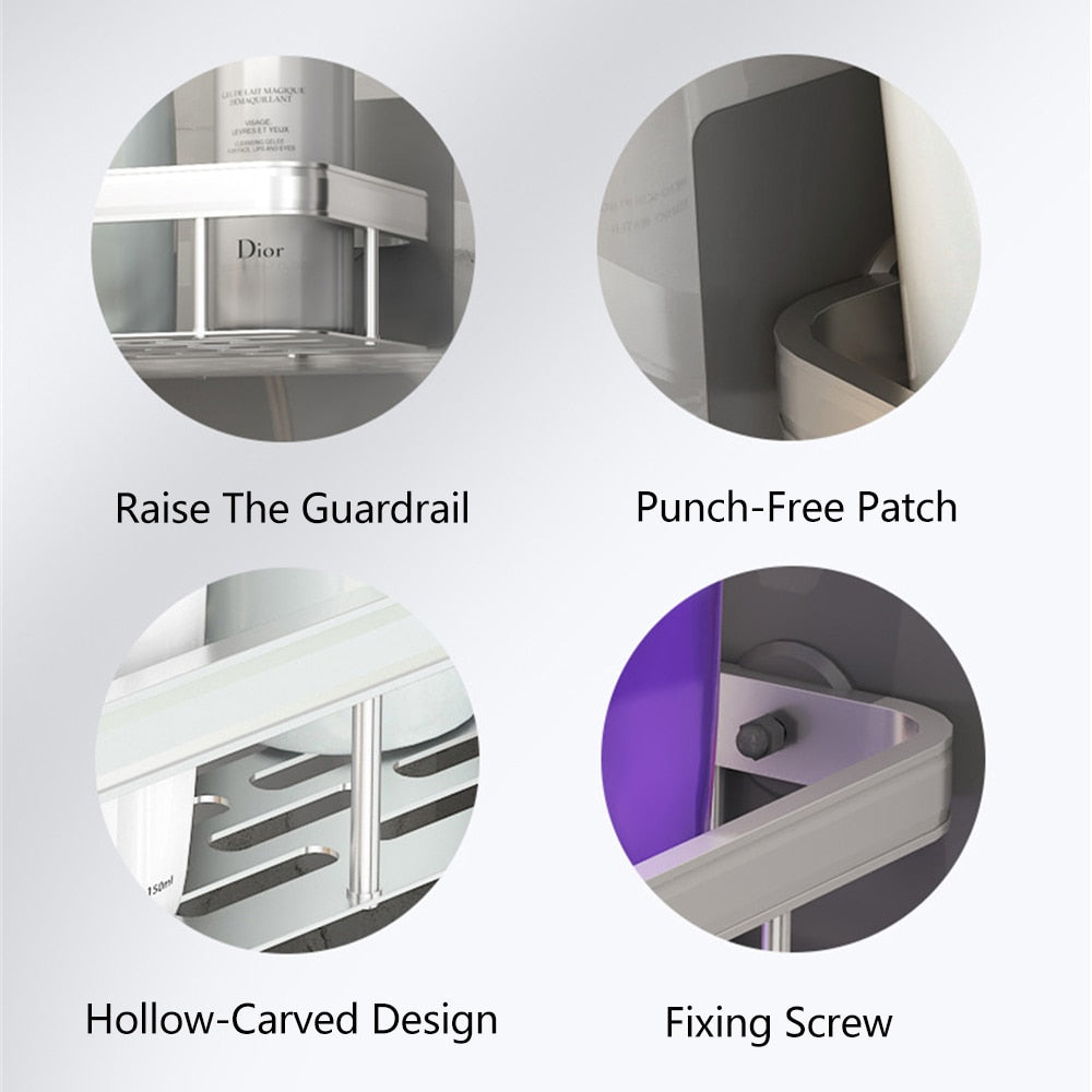 Metal Suction Cup Shelves for Bathrooms