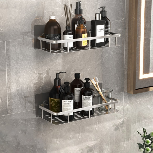 Metal Suction Cup Shelves for Bathrooms