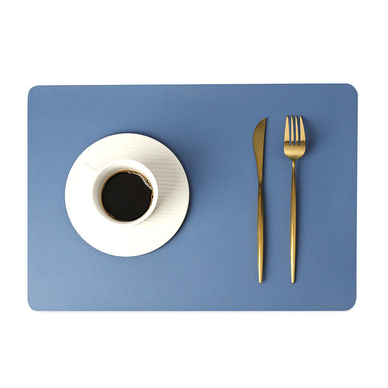 Contemporary Rectangular Waterproof PU Leather Table Placemats