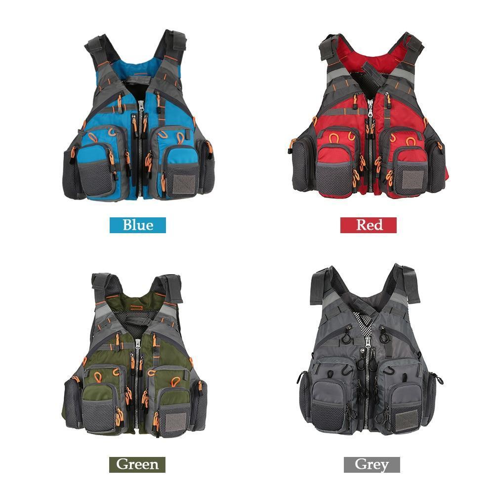 Sport Fishing Vest with Ample Storage and Safety Features