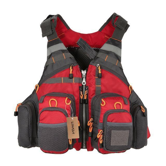Sport Fishing Vest with Ample Storage and Safety Features