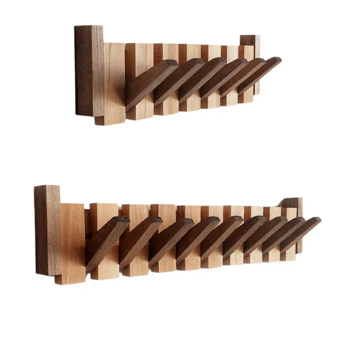 Wooden Piano Key Coat Rack – Elegant Wall Decor with Functional Storage