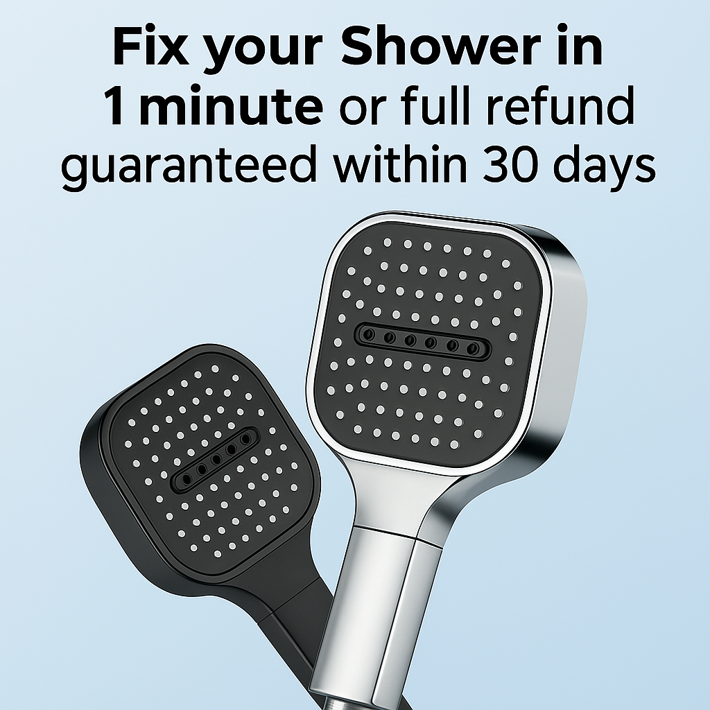 Turbo Boost High Pressure Shower Head with Advanced Filtration System