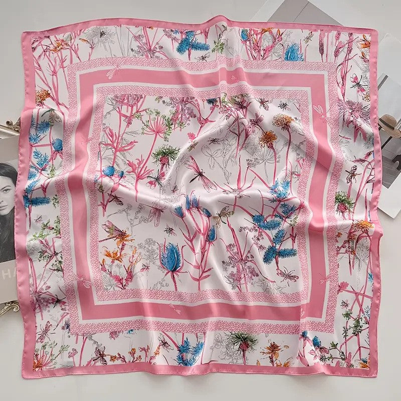 Retro Korean Style Faux Silk Fashion Scarf