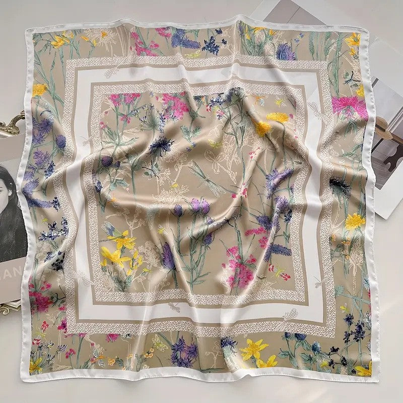Retro Korean Style Faux Silk Fashion Scarf