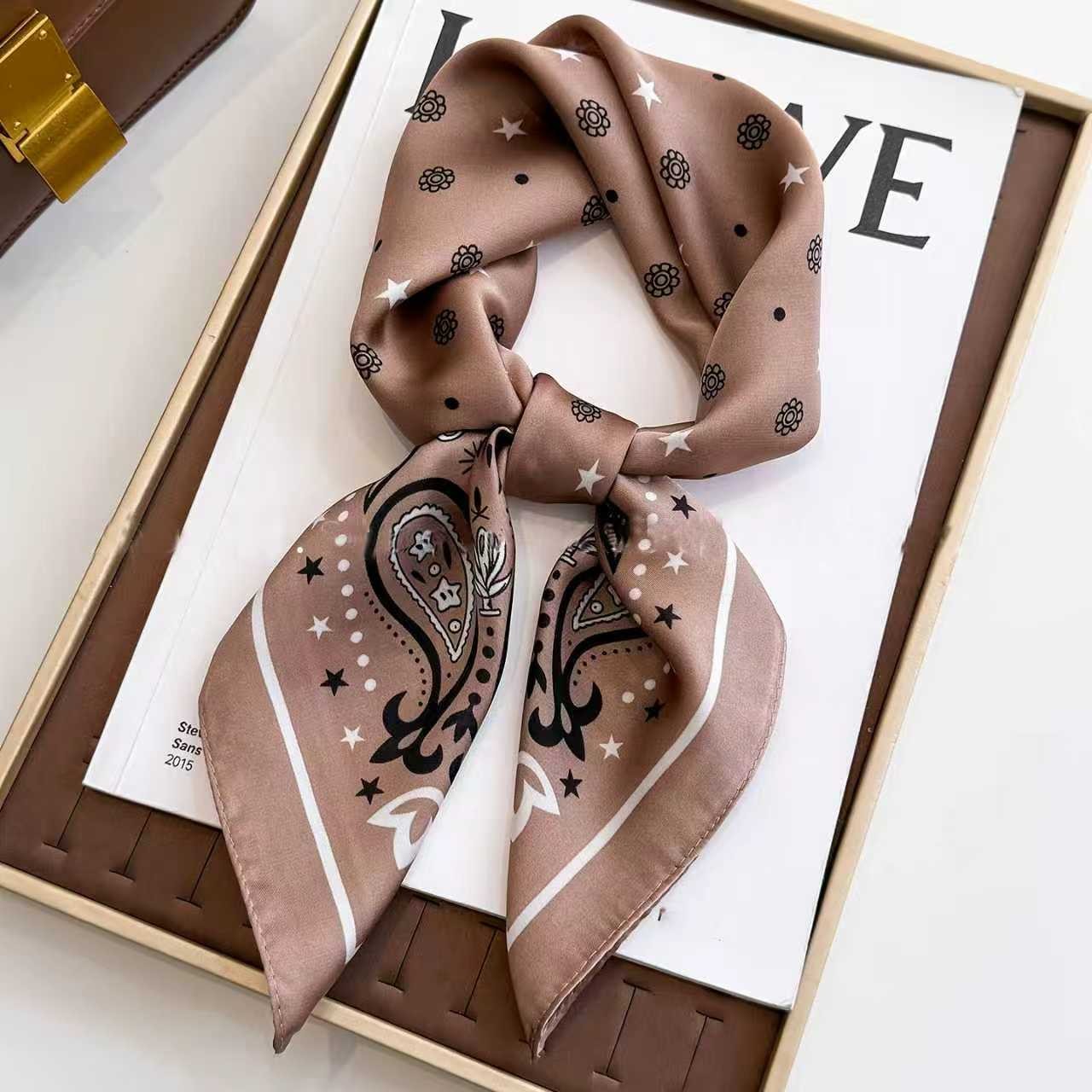 Retro Korean Style Faux Silk Fashion Scarf