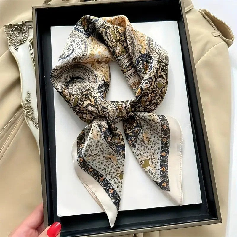 Retro Korean Style Faux Silk Fashion Scarf
