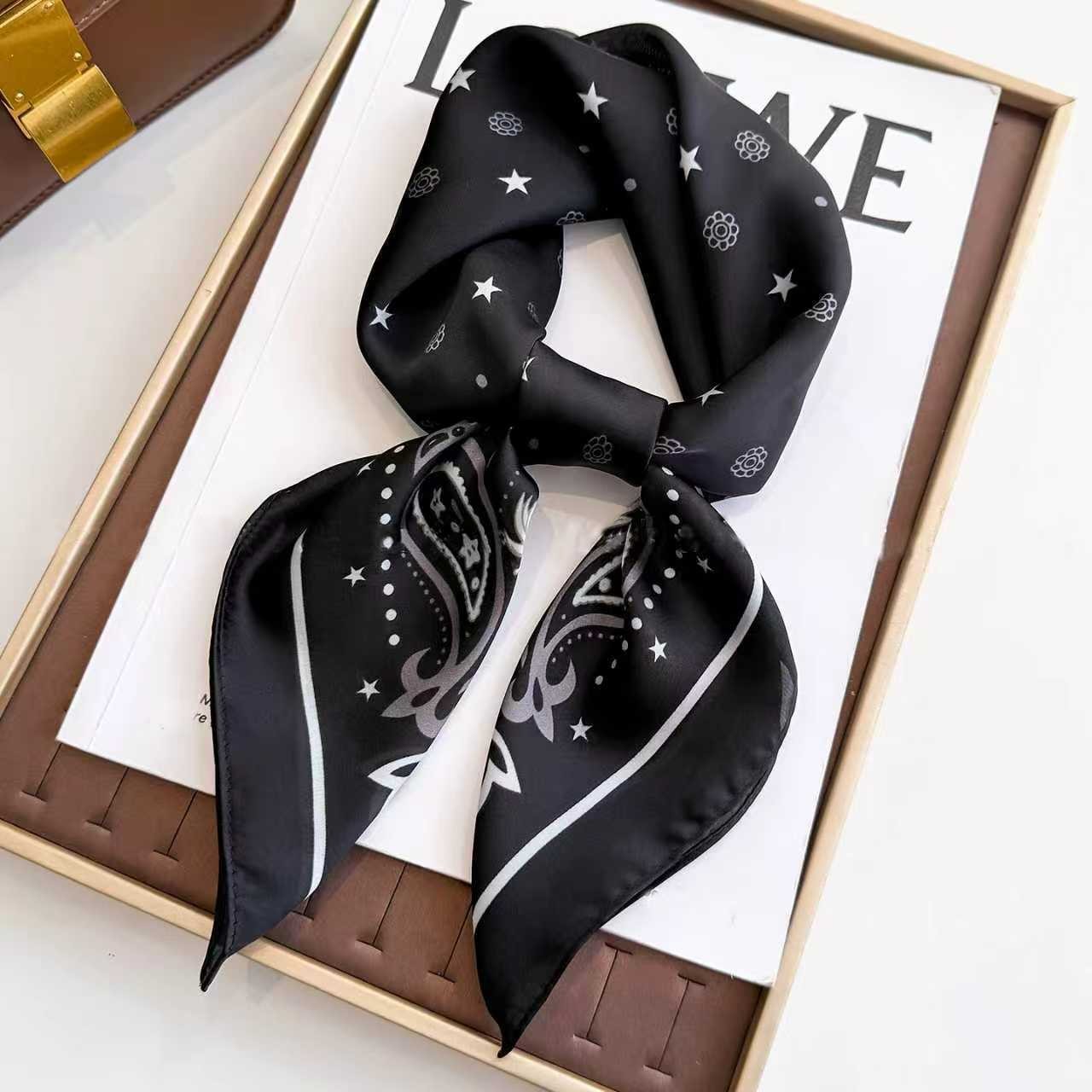 Retro Korean Style Faux Silk Fashion Scarf