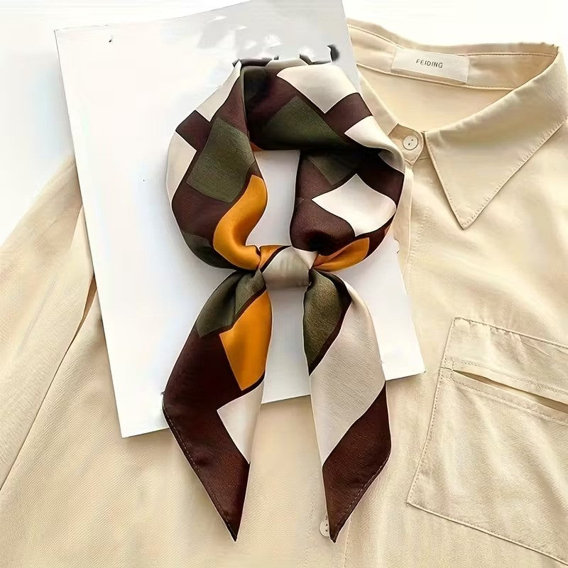 Retro Korean Style Faux Silk Fashion Scarf