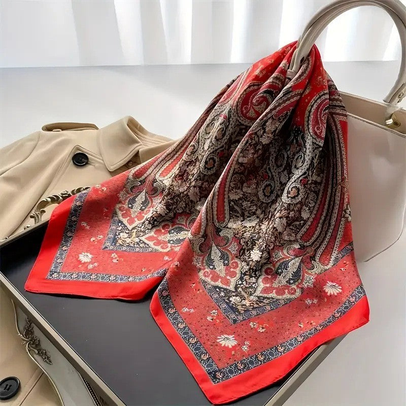 Retro Korean Style Faux Silk Fashion Scarf